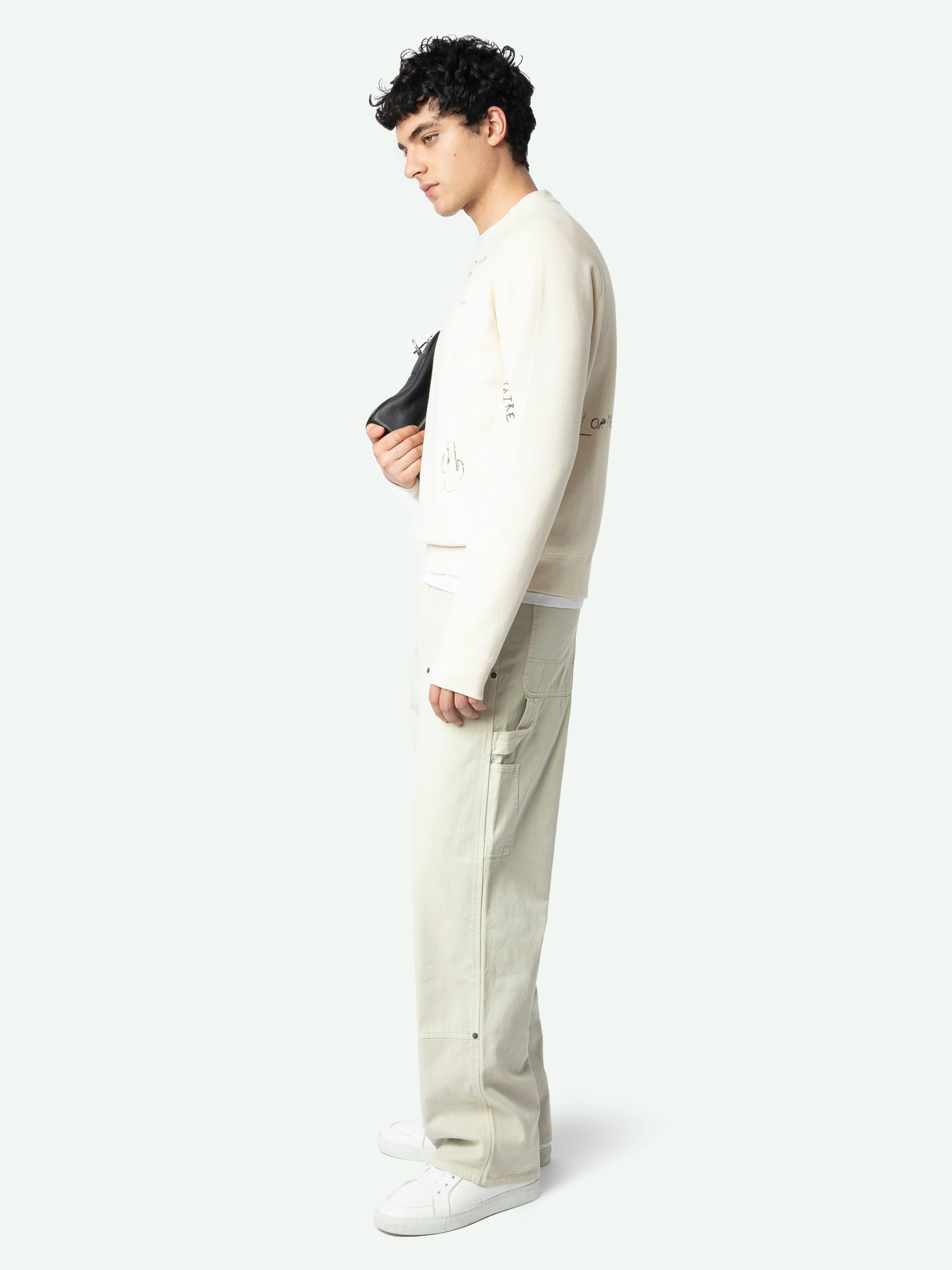 Felpa Uppy - Felpa con collo rotondo e maniche raglan con stampa multi-custom incisa.